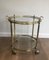 Round Neoclassical Style French Brass Drinks Trolley from Maison Jansen, 1940s 2