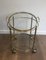 Round Neoclassical Style French Brass Drinks Trolley from Maison Jansen, 1940s 3