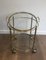 Round Neoclassical Style French Brass Drinks Trolley from Maison Jansen, 1940s, Image 3