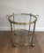 Round Neoclassical Style French Brass Drinks Trolley from Maison Jansen, 1940s 1
