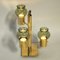 Norwegian Brass Candleholder with 3 Arms & Green Glass from Colseth, 1960s 5