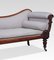 Rosewood Framed Scroll Arm Chaise Lounge in the style of Wm Trotter, Image 3