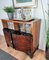 Mueble bar o armario italiano Art Déco Mid-Century Regency de nogal, raíz y madera nudosa, años 50, Imagen 5