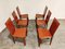 Red Leather Dining Chairs from De Couro Brazil, 1980s, Set of 6 5