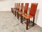 Red Leather Dining Chairs from De Couro Brazil, 1980s, Set of 6 3