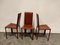 Red Leather Dining Chairs from De Couro Brazil, 1980s, Set of 6 6