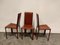 Red Leather Dining Chairs from De Couro Brazil, 1980s, Set of 6, Image 6