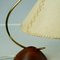 Scandinavian Modern Teak and Brass Table Lamp with Paper Lampshade 13