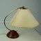 Scandinavian Modern Teak and Brass Table Lamp with Paper Lampshade 6