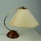 Scandinavian Modern Teak and Brass Table Lamp with Paper Lampshade, Image 6