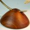 Scandinavian Modern Teak and Brass Table Lamp with Paper Lampshade 9