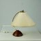 Scandinavian Modern Teak and Brass Table Lamp with Paper Lampshade 7