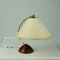 Scandinavian Modern Teak and Brass Table Lamp with Paper Lampshade, Image 7