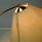 Moderne skandinavische Tischlampe aus Teak & Messing mit Lampenschirm aus Papier 8