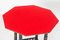 Ebonisierter Achteckiger Aesthetic Movement Tisch mit Roter Scheide 8