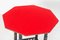 Table d'Appoint Octogonale Mouvement Esthétique avec Rouge Baize 8