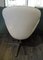 Swan White Leather Swivel Chairs by Arne Jacobsen, Set of 2 3