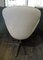 Swan White Leather Swivel Chairs by Arne Jacobsen, Set of 2, Image 3