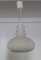 Vintage Ceiling Lamp in White Enamel Glass, 1970s 1