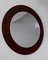 Vintage Round Flat Hallway Mirror with Black Border, 1970s 2