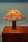 Mid-Century Table Lamp with Botanical Shade and Bronze Base, 1950s 5