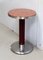 Small Circular Brushed Stainless Steel Pedestal Table, 1920s 3