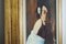 Pittura figurativa, tela con cornice in legno, anni '50, Immagine 8