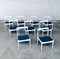 Belgian White Dining Chair, 1970s, Set of 9 21