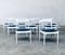 Belgian White Dining Chair, 1970s, Set of 9, Image 22