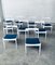 Belgian White Dining Chair, 1970s, Set of 9, Image 17