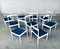 Belgian White Dining Chair, 1970s, Set of 9, Image 12