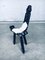 Spanish Brutalist Wooden Tripod Chair & Stool, 1960s, Set of 2, Image 9