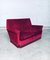 Fuchsiafarbenes 2-Sitziges 2-Sitzer Sofa mit Fransen im Hollywood Regency Stil, 1960er 10