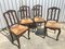 Louis XV Style Oak Dining Chairs, 1940s, Set of 4 2