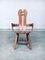 Brutalist Oak Dining Armchair by De Puydt, Belgium, 1960s 1