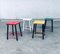 Mid-Century Colorful Stools by Bois Manu, Belgium, 1950s, Set of 4, Image 16