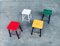 Mid-Century Colorful Stools by Bois Manu, Belgium, 1950s, Set of 4 13