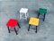 Mid-Century Colorful Stools by Bois Manu, Belgium, 1950s, Set of 4, Image 13