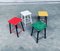 Mid-Century Colorful Stools by Bois Manu, Belgium, 1950s, Set of 4 12