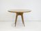 Runder Tisch aus Eschenholz mit Details aus Messing 1