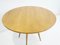Ash Wood Round Table with Brass Details 3