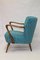 Vintage Armchair with Embroidered Fabric, 1950s, Image 10