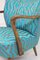 Vintage Armchair with Embroidered Fabric, 1950s 8