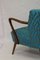 Fauteuil Vintage avec Tissu Brodé, 1950s 5