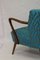 Vintage Armchair with Embroidered Fabric, 1950s, Image 5