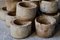 Vintage Concrete Brutalist Flower Pots, Set of 6 4