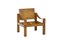 Lounge Armchair in Leather and Elm by Pierre Chapo, 1978, Image 2
