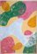 Abstrakte botanische Malerei, Triptychon von bunten Pastell Flourish Formen, Papier, 2021 5
