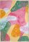 Abstract Botanical Painting, Triptych of Colorful Pastel Flourish Shapes, Paper, 2021, Image 6