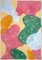 Abstract Botanical Painting, Triptych of Colorful Pastel Flourish Shapes, Paper, 2021, Image 4